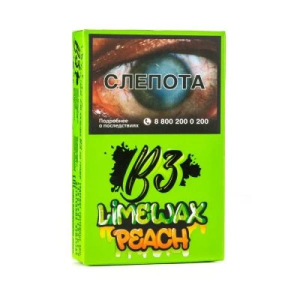 Табак B3 Limewax peach (Персик Лайм) 50 гр в Магадане