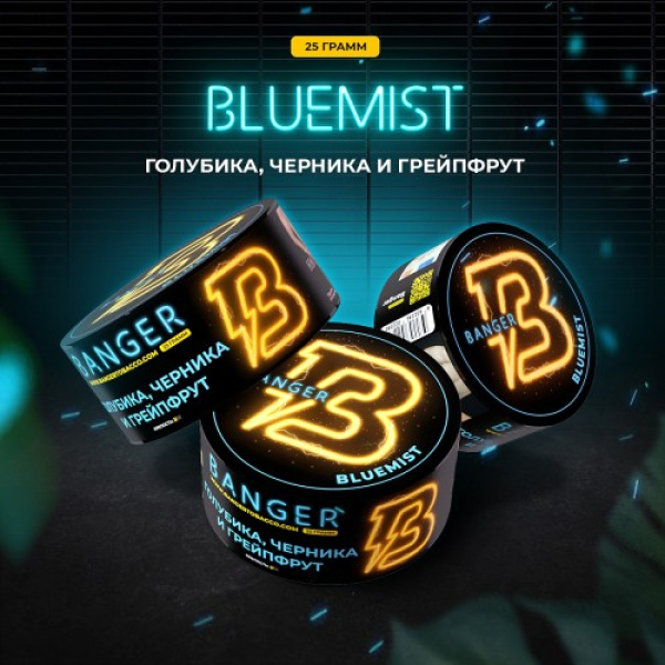 Табак Banger Bluemist (Голубика Черника и Грейпфрут) 25 гр в Магадане