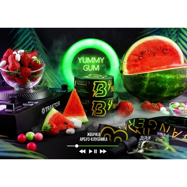 Табак Banger Yummy gum 100 грамм в Магадане