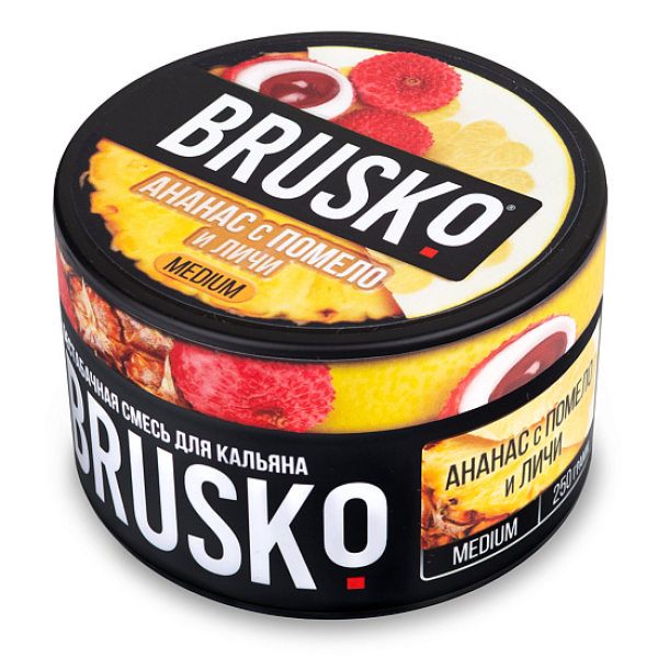 Смесь BRUSKO АНАНАС С ПОМЕЛО И ЛИЧИ (MEDIUM) 250 гр в Магадане