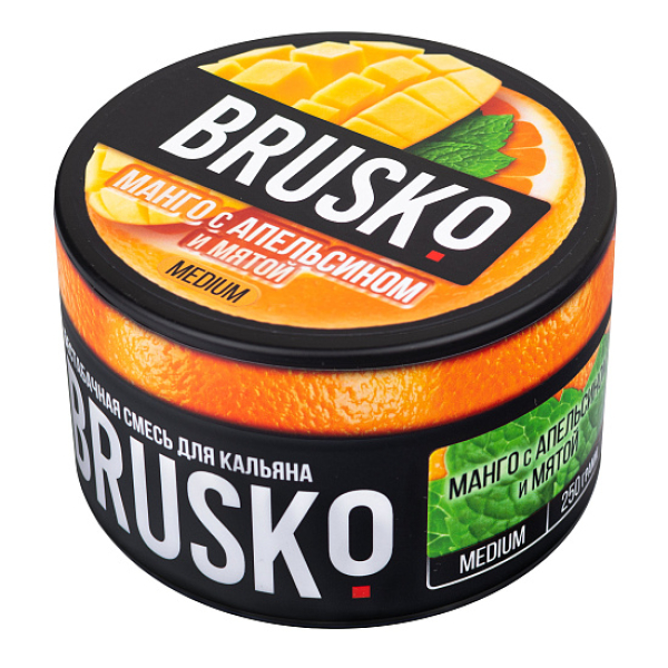 Смесь BRUSKO МАНГО С АПЕЛЬСИНОМ И МЯТОЙ (MEDIUM) 250 гр в Магадане