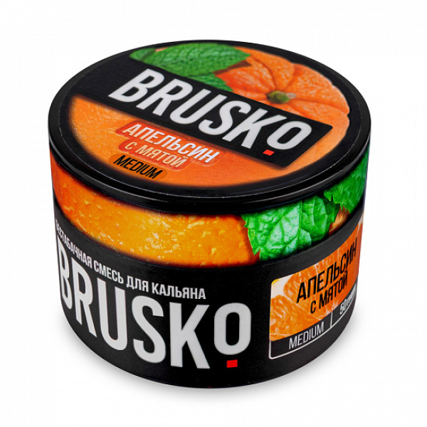 Смесь Brusko Medium Апельсин мята 50 грамм в Магадане
