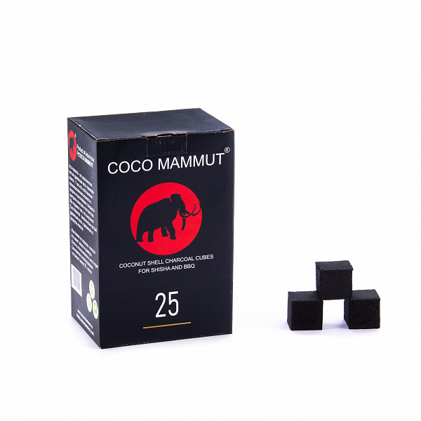 Уголь Cocomammut 25мм для кальяна - 1кг (72 шт) в Магадане