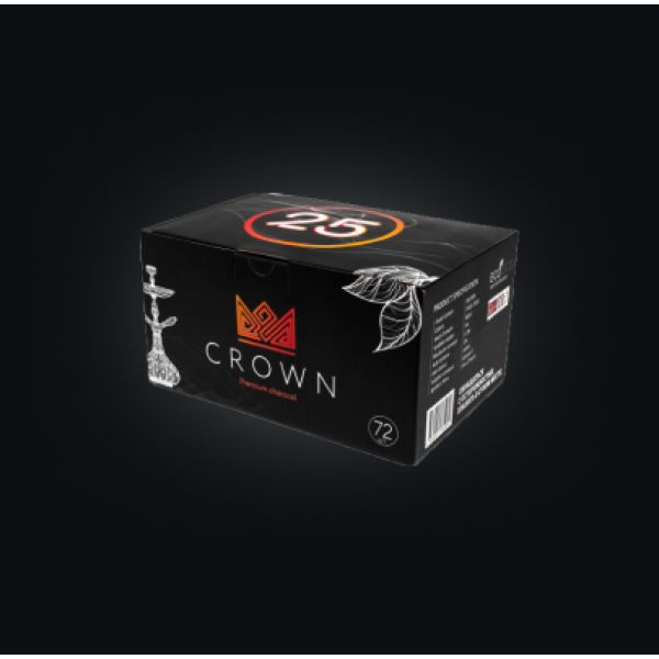 Уголь Crown 25 мм для кальяна (72 шт.) в Магадане