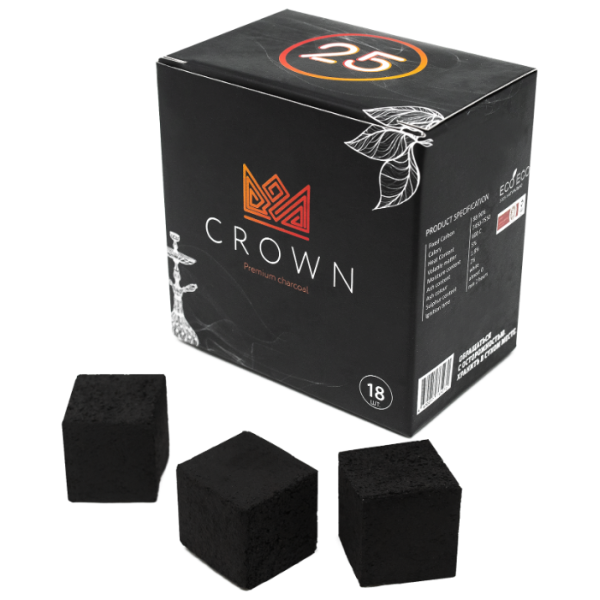 Кокосовый уголь Crown 25мм - 18 шт. в Магадане