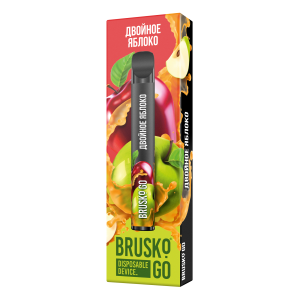 Одноразовая электронная сигарета Brusko Go Двойное яблоко 800 затяжек в Магадане