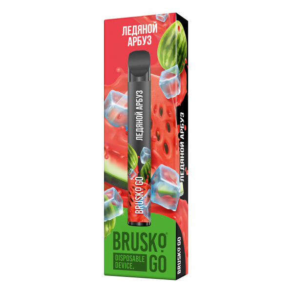Одноразовая электронная сигарета Brusko Go Ледяной Арбуз 800 затяжек в Магадане