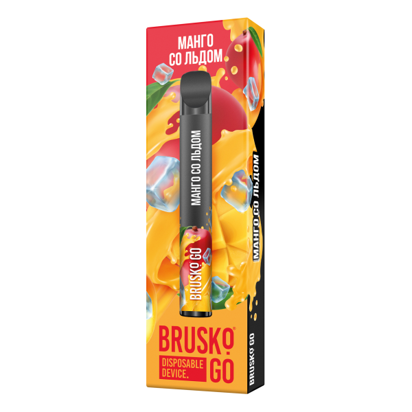 Одноразовая электронная сигарета Brusko Go Манго Со Льдом 800 затяжек в Магадане