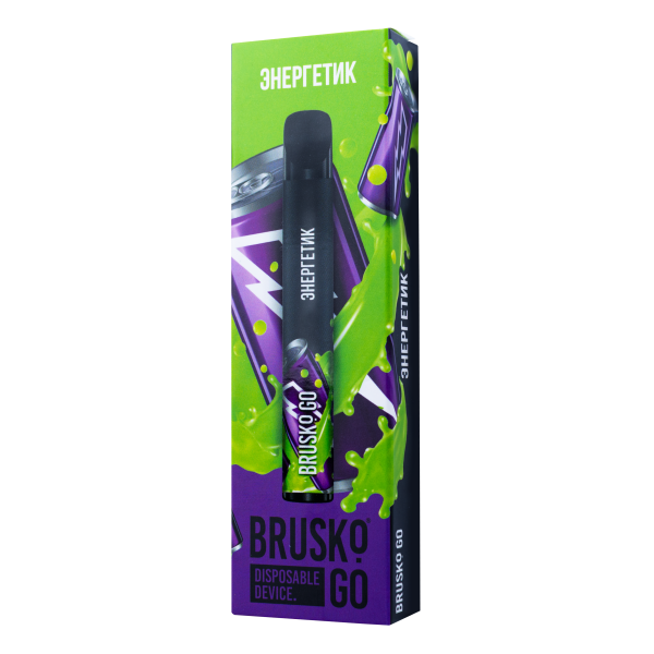 Одноразовая электронная сигарета Brusko Go Энергетик 800 затяжек в Магадане