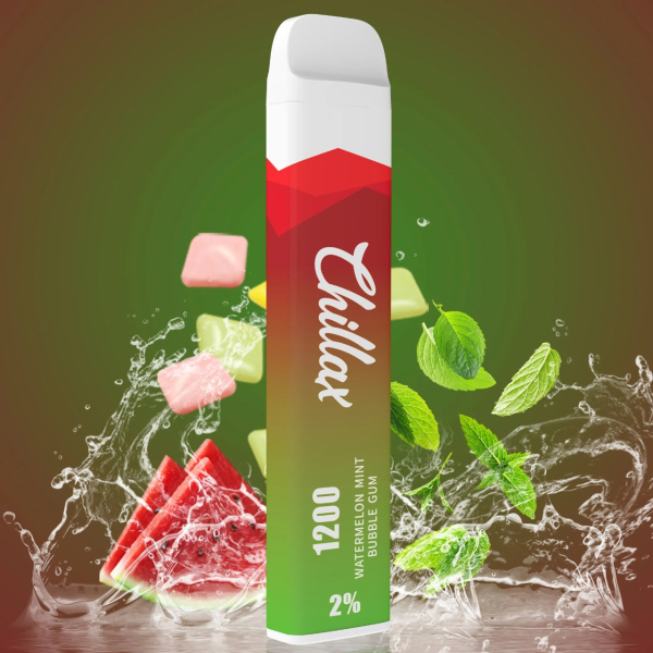 Chillax Watermelon Mint bubble gum (Арбуз Мятная жвачка), 1200 тяг в Магадане