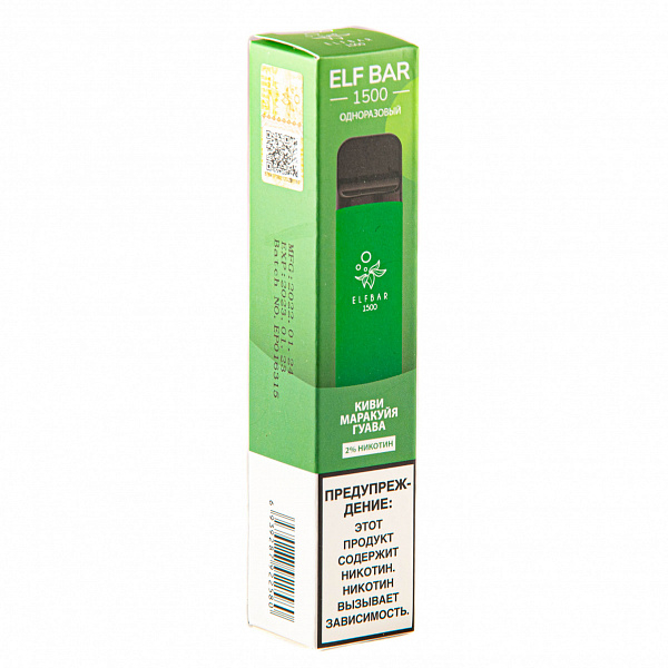 ELFBAR KIWI PASSION FRUIT GUAVA, 1500 тяг в Магадане