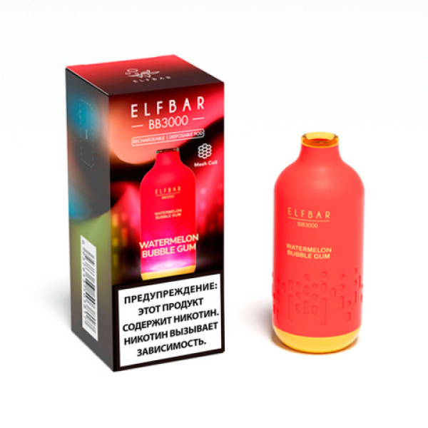 Elfbar BB3000 Арбузная жвачка, 3000 тяг в Магадане