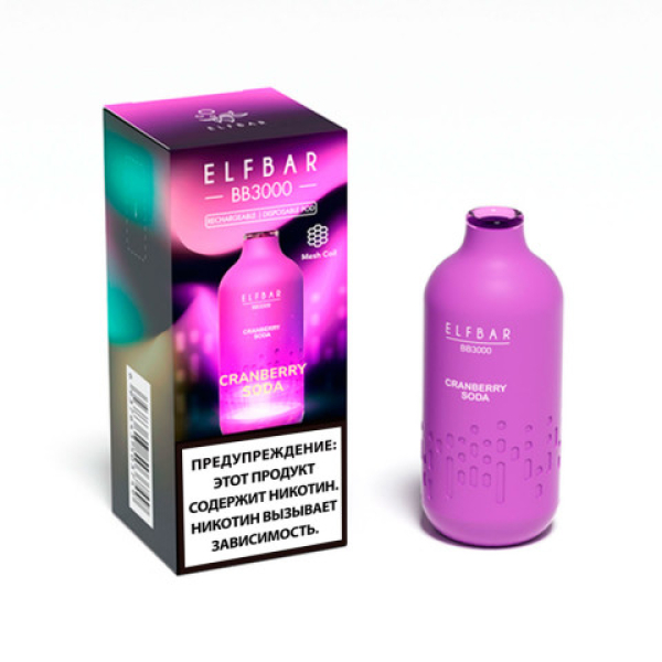 Elfbar BB3000 Клюквенная сода, 3000 тяг в Магадане