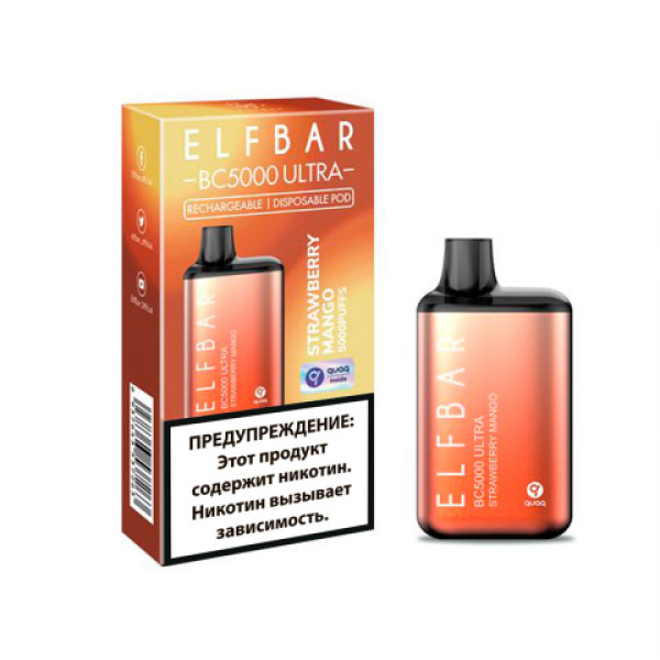Elfbar BC5000 (Клубника манго), 5000 тяг в Магадане