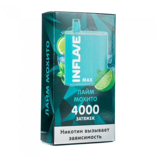 INFLAVE MAX Лайм мохито, 4000 тяг в Магадане