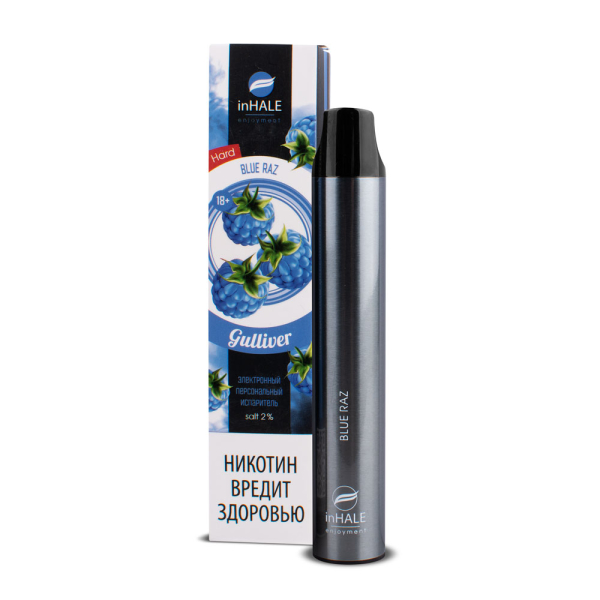 inHale Guliver Hard Blue Razz (Ежевика) 1500 затяжек в Магадане