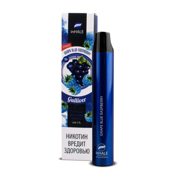 inHale Guliver Hard Grape Blue Raspberry (Ежевика С Виноградом) 1500 затяжек в Магадане