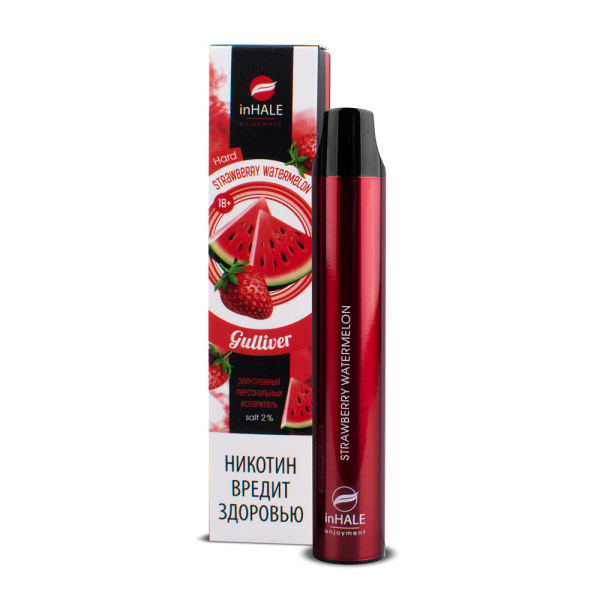 inHale Guliver Hard Strawberry Watermelon (Клубника Арбуз) 1500 затяжек в Магадане