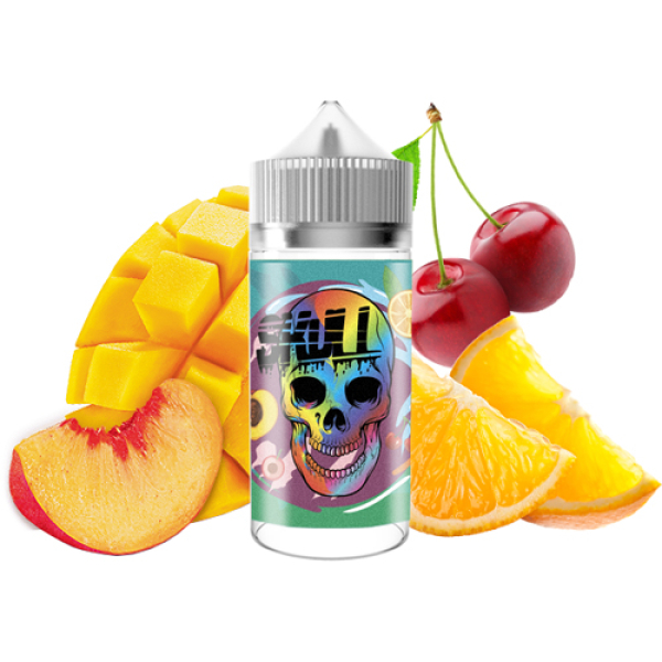 Жидкость SKULL Fruit Bomb (Персик Мандарин Ледяная Вишня) (100 мл, 0 мг/мл) в Магадане