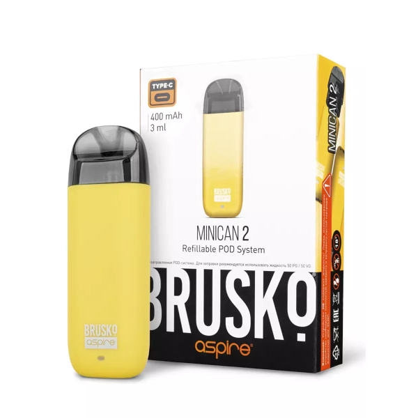 Brusko MINICAN 2 (400 мАч, Желтый) в Магадане