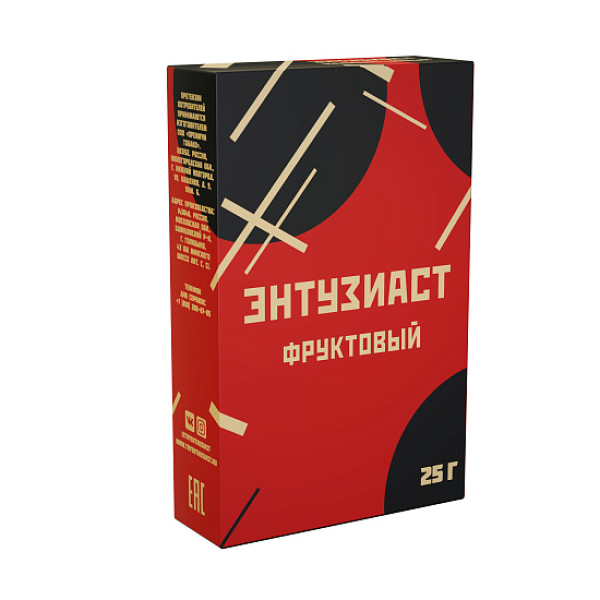 Табак ЭНТУЗИАСТ ФРУКТОВЫЙ 25 гр в Магадане