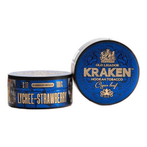 Табак Kraken Medium Seco Lychee strawberry (Личи и клубника) 100 гр в Магадане