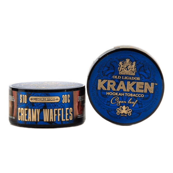 Табак Kraken Medium Seco Creamy Waffles (Сливочные вафли) 30 гр в Магадане
