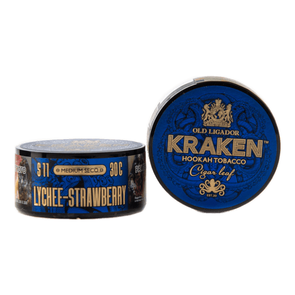 Табак Kraken Medium Seco Lychee strawberry (Личи и клубника) 30 гр в Магадане