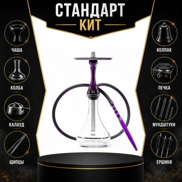 Набор с кальяном  Alpha Hookah X Purple СТАНДАРТ в Магадане