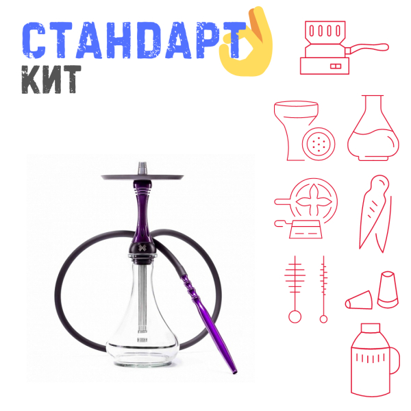 Набор с кальяном  Alpha Hookah X Purple СТАНДАРТ в Магадане