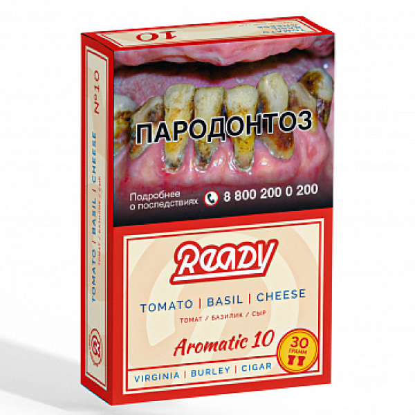 Табак READY №10 TOMATO BASIL CHEESE (Томат Базилик сыр) 30 гр в Магадане