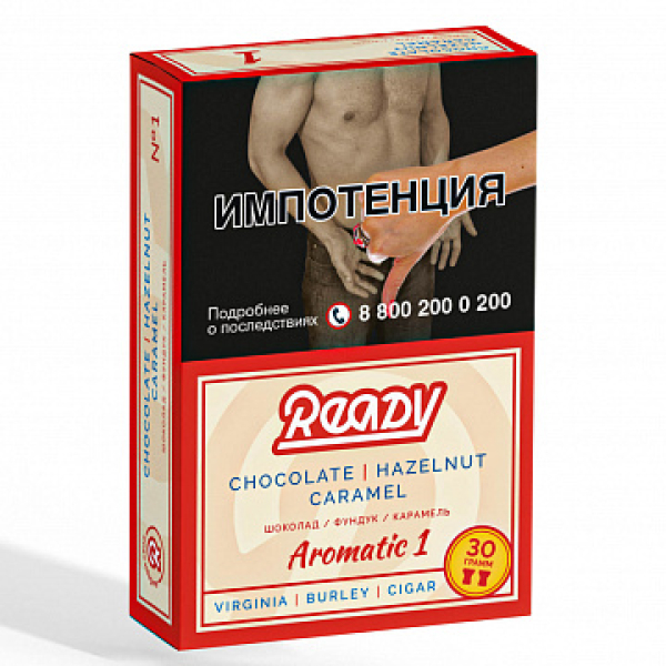 Табак READY №1 CHOCOLATE HAZELNUT CARAMEL (Шоколад Орех Карамель) 30 гр в Магадане