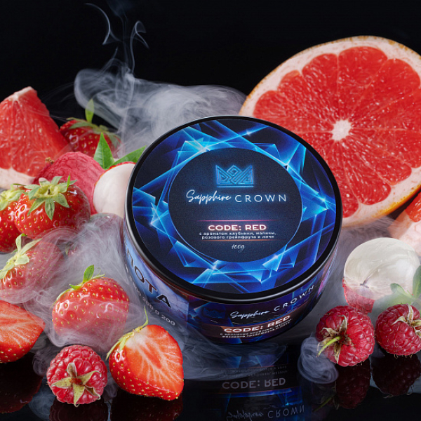 Табак Sapphire Crown Code red (Малина клубника) 100 гр в Магадане
