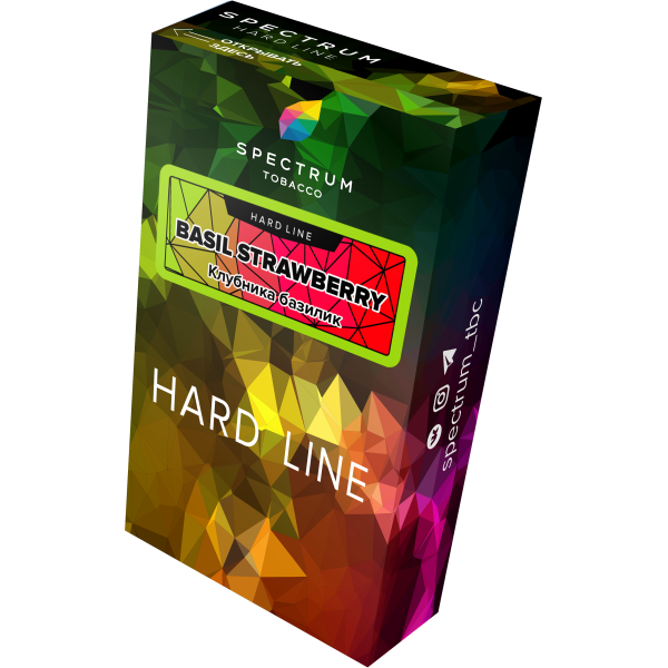 Табак Spectrum Hard basil strawberry 40 грамм в Магадане