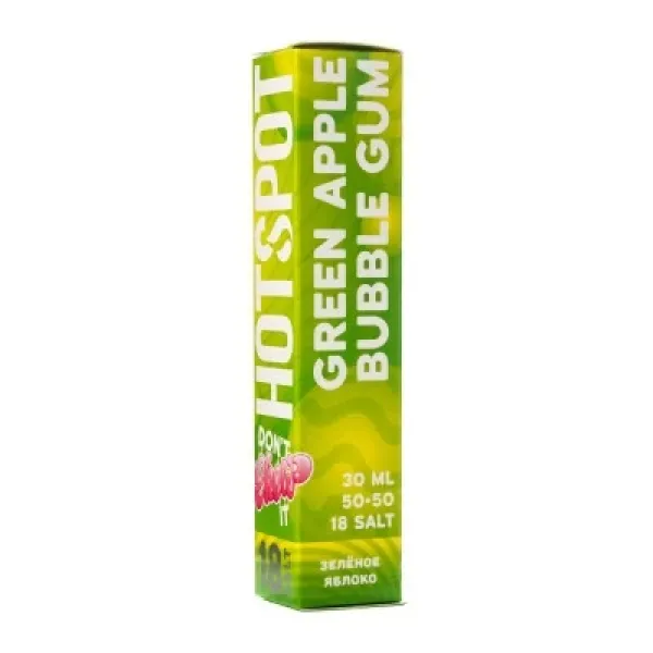Жидкость HOTSPOT Chow Green Apple Bubble Gum 30 мл в Магадане