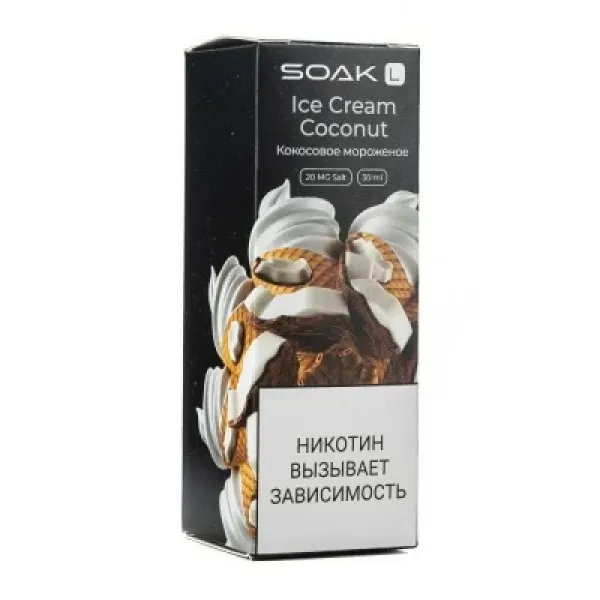 Жидкость SOAK L Ice Cream Coconut 30 мл в Магадане