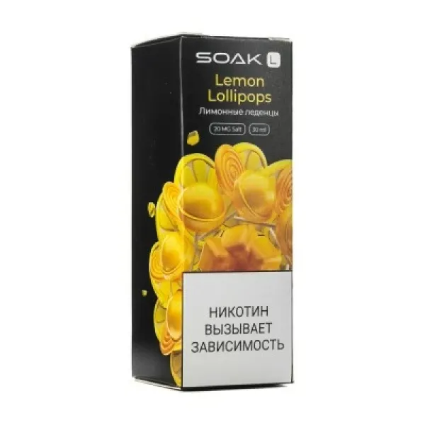 Жидкость SOAK L Lemon Lollipops 30 мл в Магадане