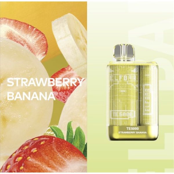 Elfbar TE5000 Strawberry Banana, 5000 тяг в Магадане