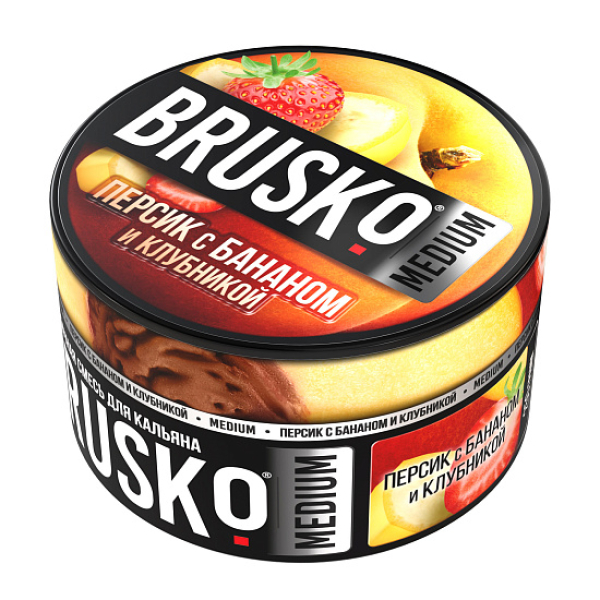 Смесь Brusko Персик с бананом и клубникой 250 гр в Магадане