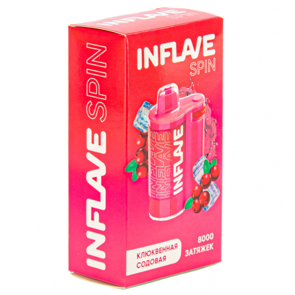 INFLAVE SPIN Клюквенная содовая (8000 затяжек) в Магадане