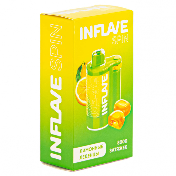 INFLAVE SPIN Лимонные леденцы (8000 затяжек) в Магадане