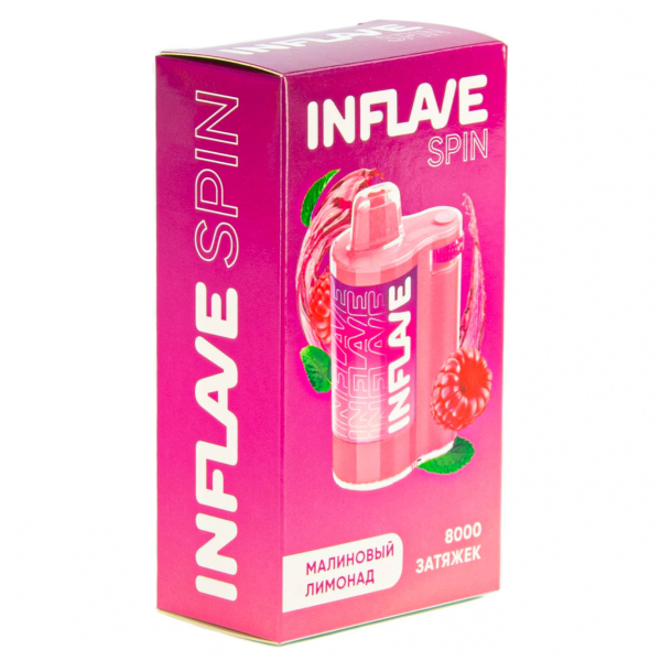 INFLAVE SPIN Малиновый лимонад (8000 затяжек) в Магадане