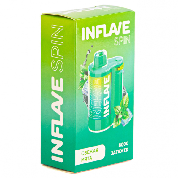 INFLAVE SPIN Свежая мята (8000 затяжек) в Магадане