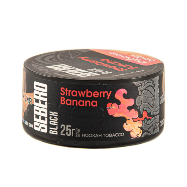 Табак Sebero Black Strawberry Banana  25 грамм в Магадане