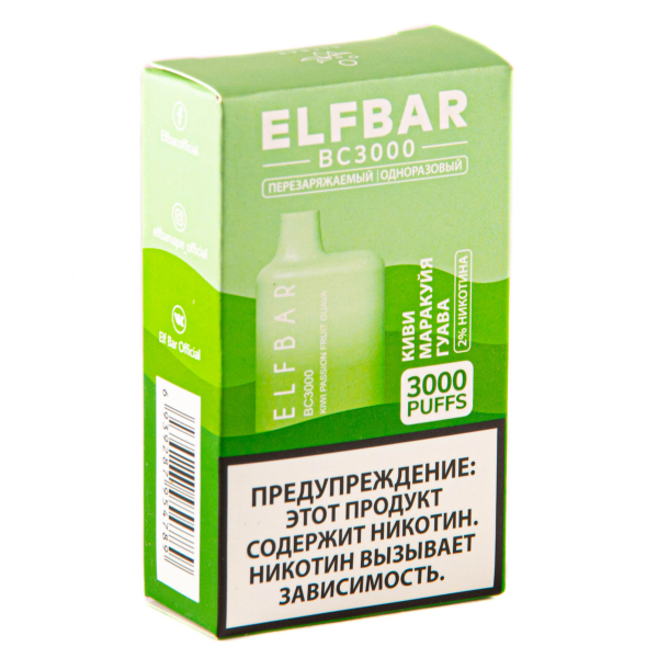 ELF BAR Kiwi Passionfruit Guava (3000 затяжек) 20 мг в Магадане