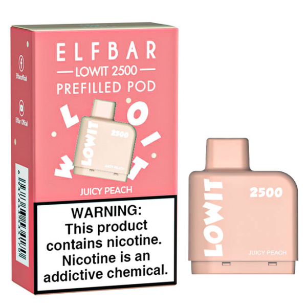 Картридж Elf Bar Lowit 2500 20 мг, 6 мл (Juicy Peach) в Магадане