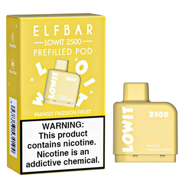 Картридж Elf Bar Lowit 2500 20 мг, 6 мл (Mango Passion Fruit) в Магадане