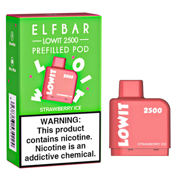 Картридж Elf Bar Lowit 2500 20 мг, 6 мл (Strawberry Ice) в Магадане