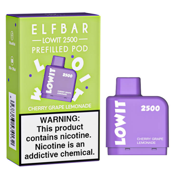 Картридж Elf Bar Lowit 2500 20 мг, 6 мл (Cherry Grape Lemonade) в Магадане