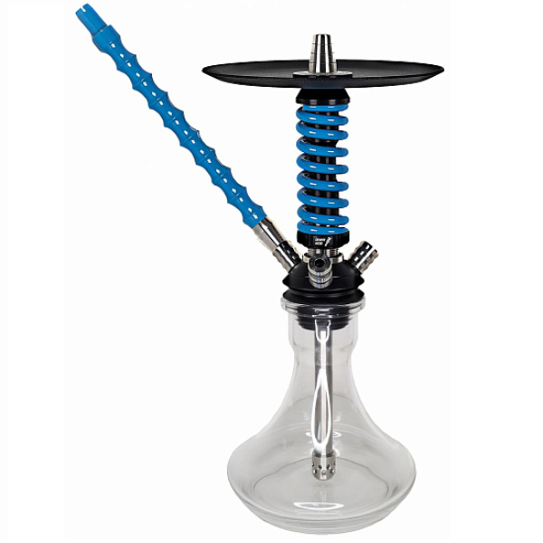 Кальян Mamay Custom Coilovers Micro Черный-Голубой Лак  в Магадане